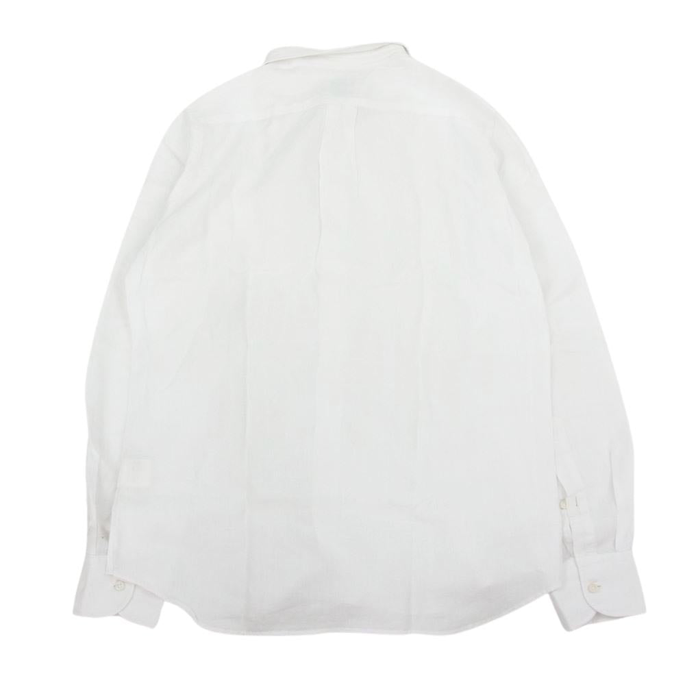 ザ LINEN SHIRTS リネン 長袖 シャツ ホワイト系 M【美品】【中古】