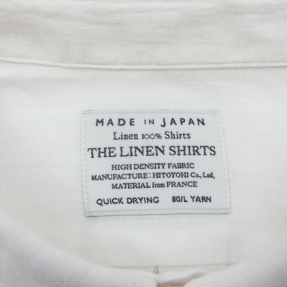 ザ LINEN SHIRTS リネン 長袖 シャツ ホワイト系 M【美品】【中古】