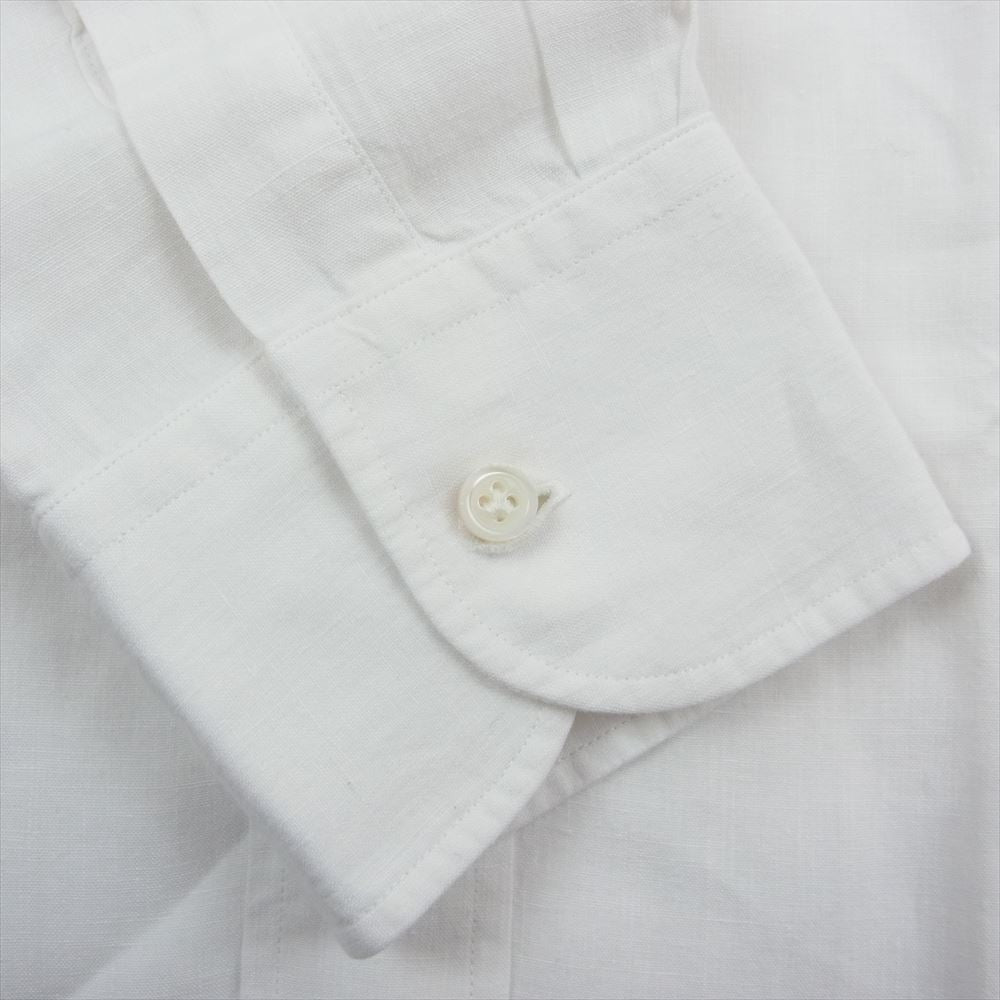ザ LINEN SHIRTS リネン 長袖 シャツ ホワイト系 M【美品】【中古】