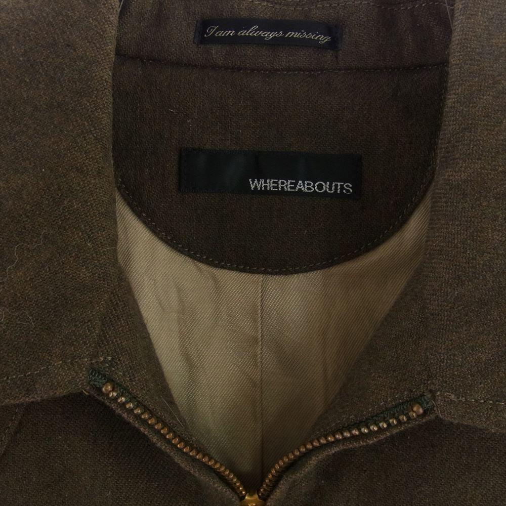 ウェアラバウツ W-93007 フルジップ ショート ワークジャケット カーキ系 44【中古】