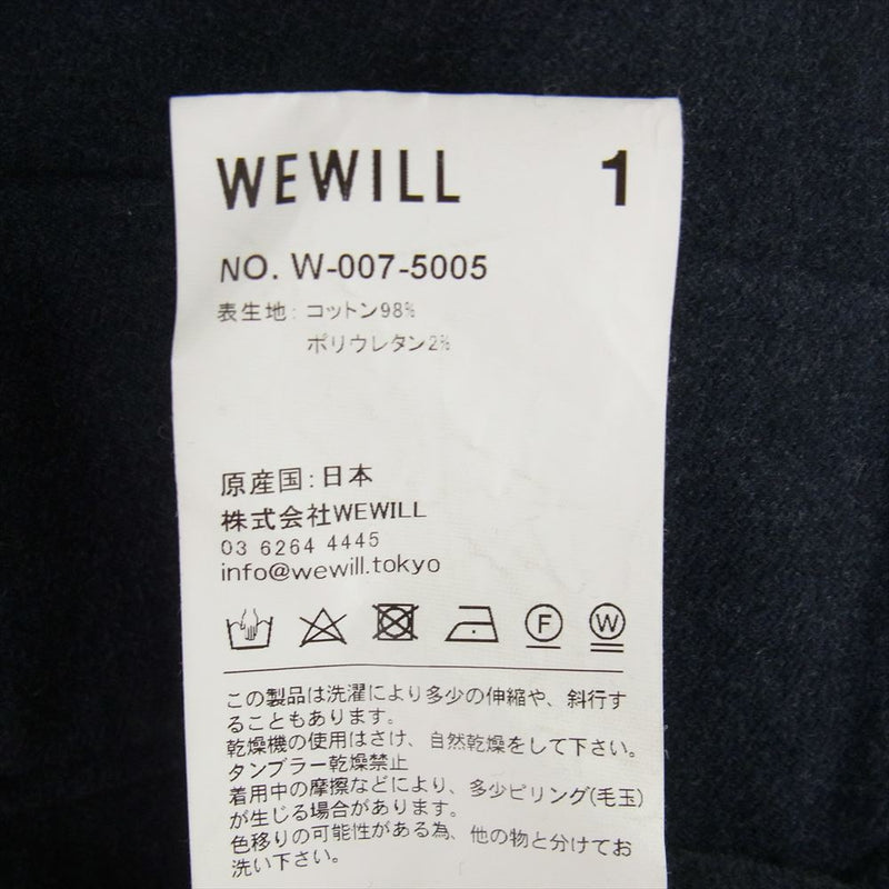 ウィーウィル W-007-5005 ワーク シャツ ジャケット ネイビー系 1【中古】