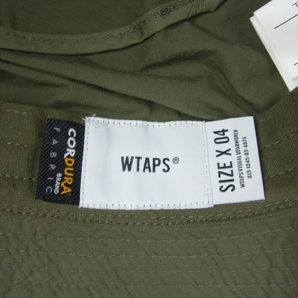 WTAPS ダブルタップス 221HCDT-HT13 JUNGLE 01 HAT NYCO RIPSTOP CORDURA リップストップ ナイロン ハット 帽子 カーキ系 4【美品】【中古】