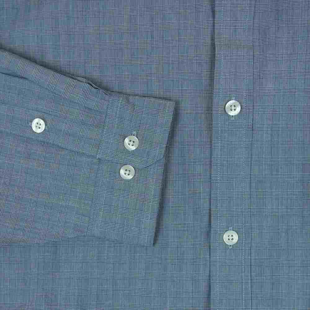 WTAPS ダブルタップス 23AW 232GWDT-SHM02 BD 02 LS COTTON BROADCLOTH TEXTILE PROTECT チェック ボタンダウン 長袖 シャツ グレイッシュブルー系 04【新古品】【未使用】【中古】