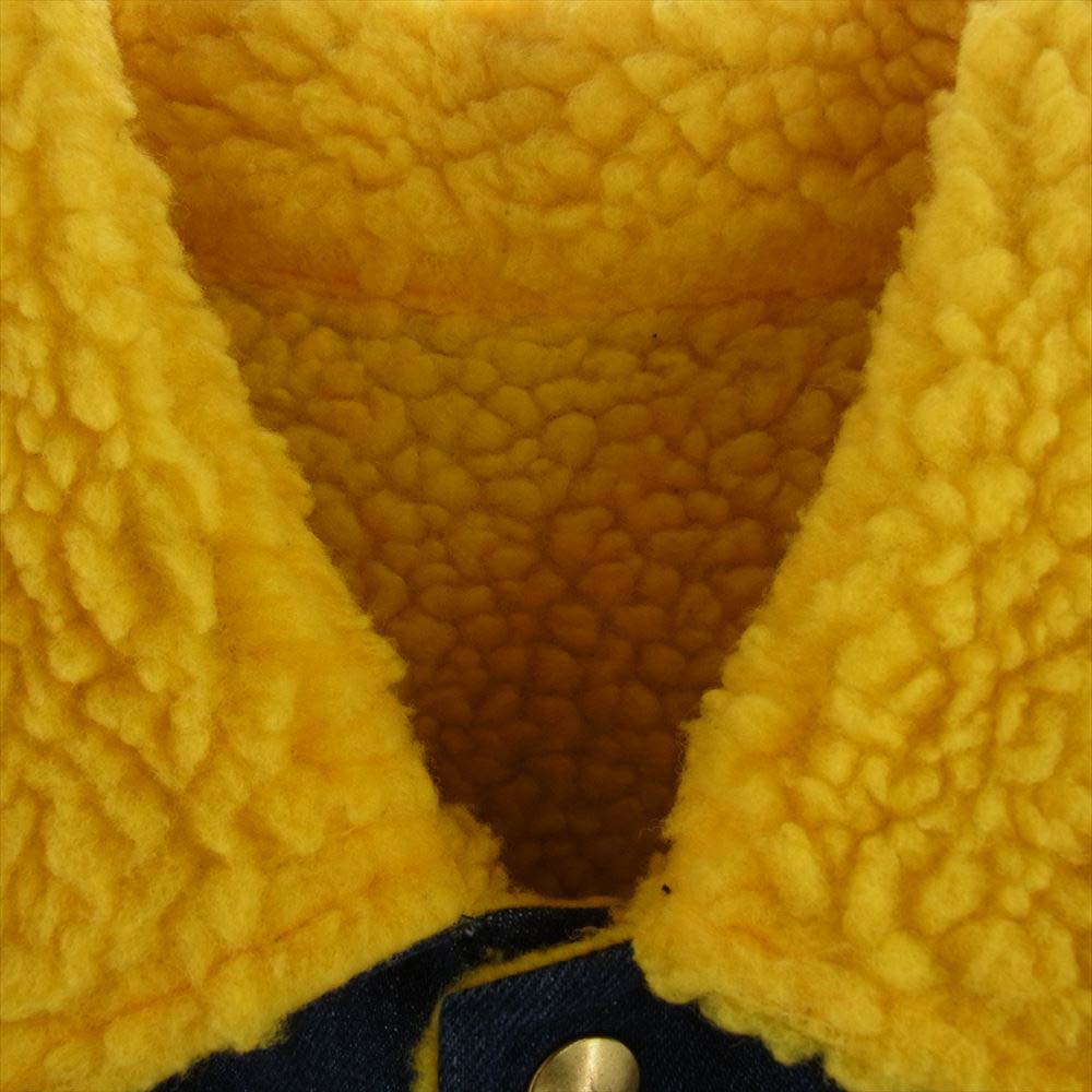 スリーフェイス SADDLE MAN JACKET DENIM サドルマン 裏ボア デニムジャケット インディゴブルー系 イエロー系 S【中古】