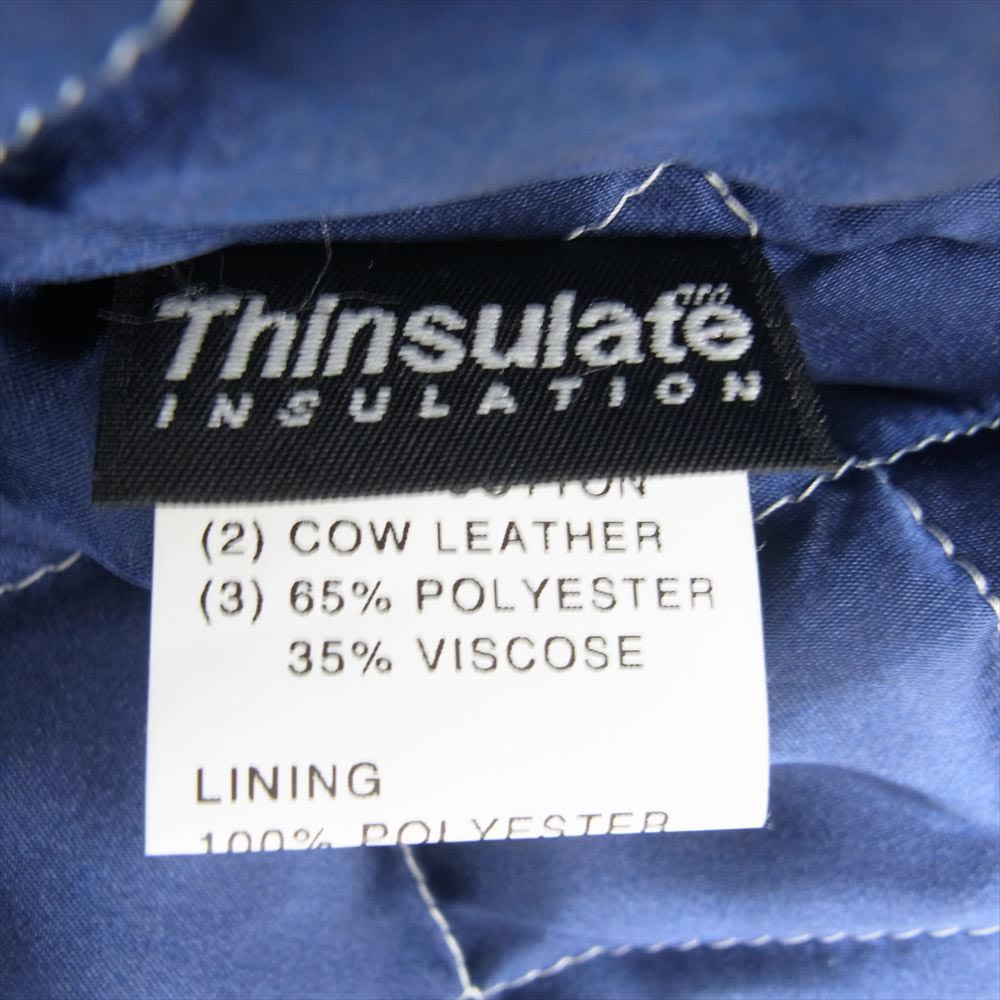 スリーフェイス STADIUM JUMPER 2019 袖カウレザー切替 デニム スタジアムジャンパー スタジャン ジャケット マルチカラー系 S【中古】