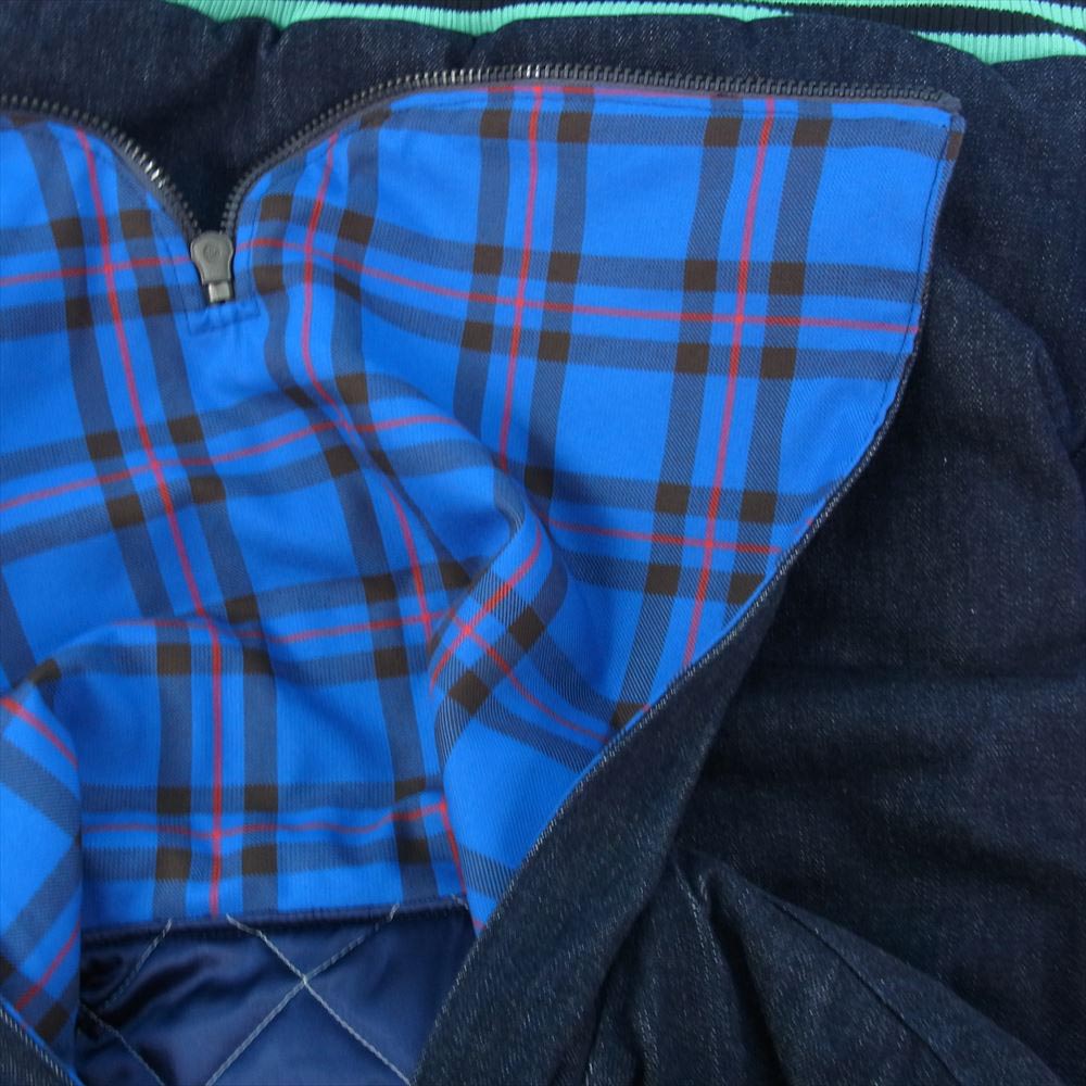 スリーフェイス STADIUM JUMPER 2019 袖カウレザー切替 デニム スタジアムジャンパー スタジャン ジャケット マルチカラー系 S【中古】