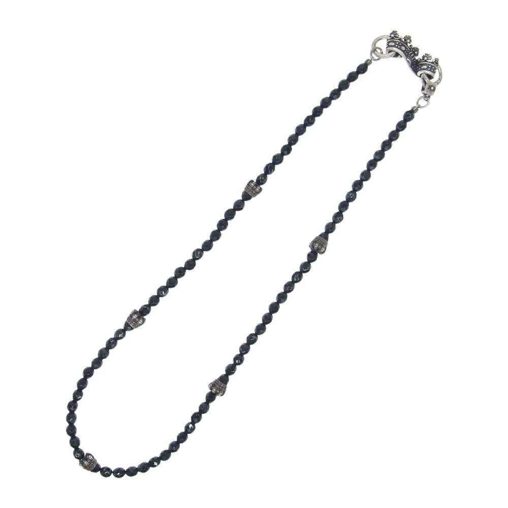 Justin Davis ジャスティンデイビス SBJ640 BLACK SERPENT CROWN ブラック サーペント クラウン ネックレス オニキス ブラック系【中古】
