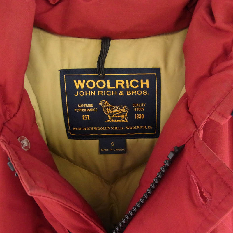 WOOLRICH ウールリッチ 1402001 ARCTIC PARKA コヨーテファー付 フーデッド ダウンジャケット レッド系 S【中古】