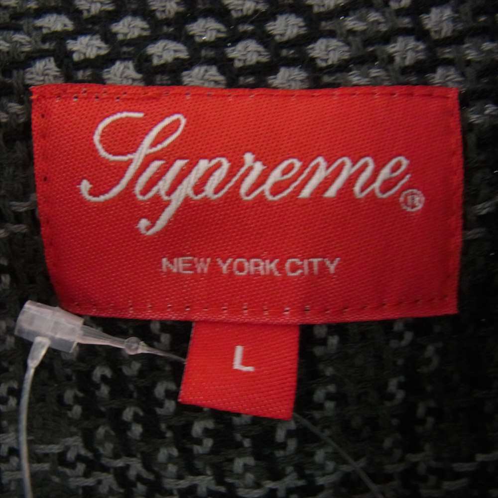 Supreme シュプリーム 23SS Basket Weave Plaid Shirt バスケット ウィーブ プレイド シャツ モスグリーン系 L【極上美品】【中古】