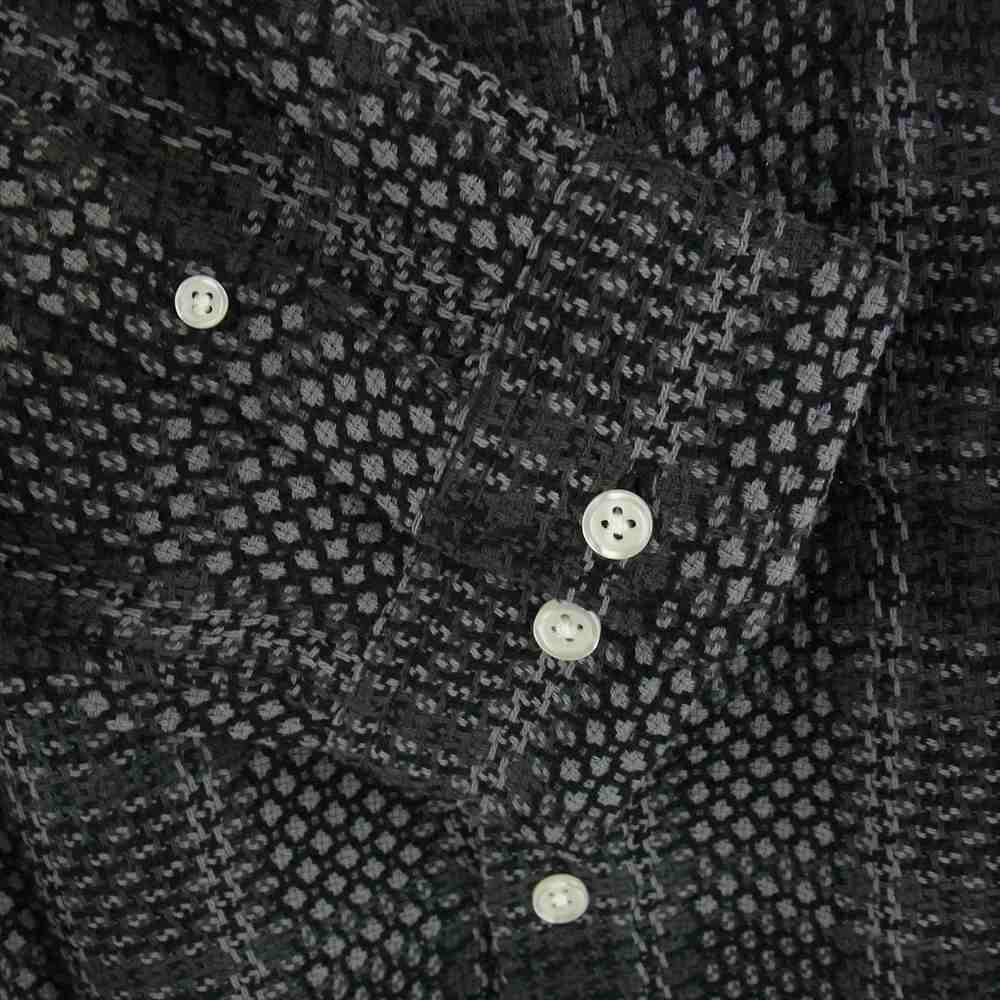 Supreme シュプリーム 23SS Basket Weave Plaid Shirt バスケット ウィーブ プレイド シャツ モスグリーン系 L【極上美品】【中古】