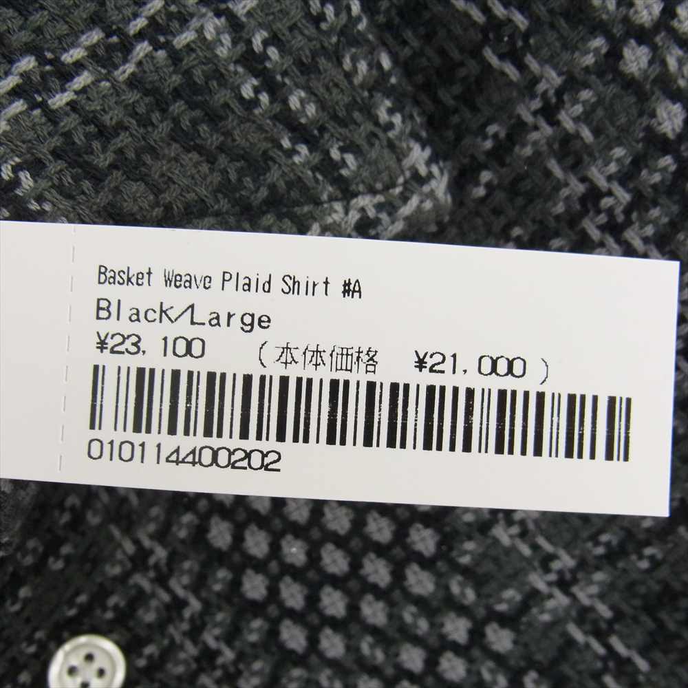 Supreme シュプリーム 23SS Basket Weave Plaid Shirt バスケット ウィーブ プレイド シャツ モスグリーン系 L【極上美品】【中古】