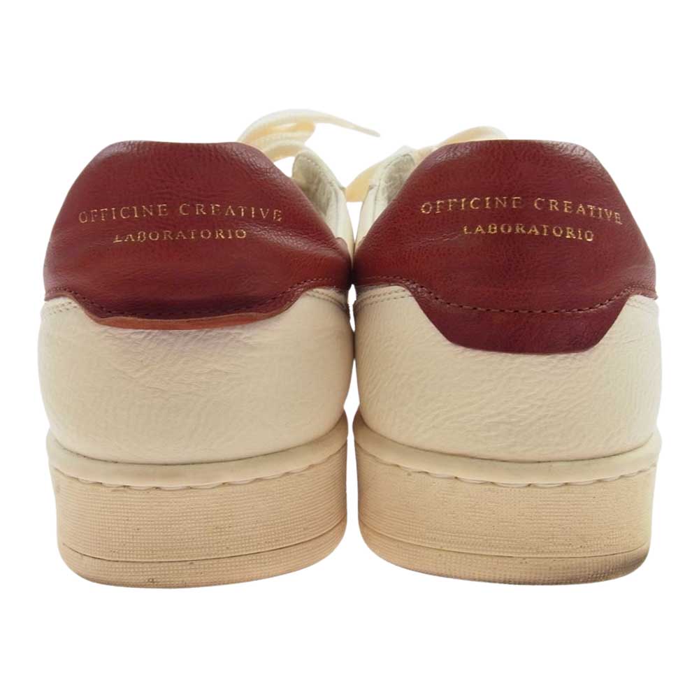 オフィチーネクリエイティブ イタリア製 レザー トゥ パンチング スニーカー オフホワイト系 38【中古】
