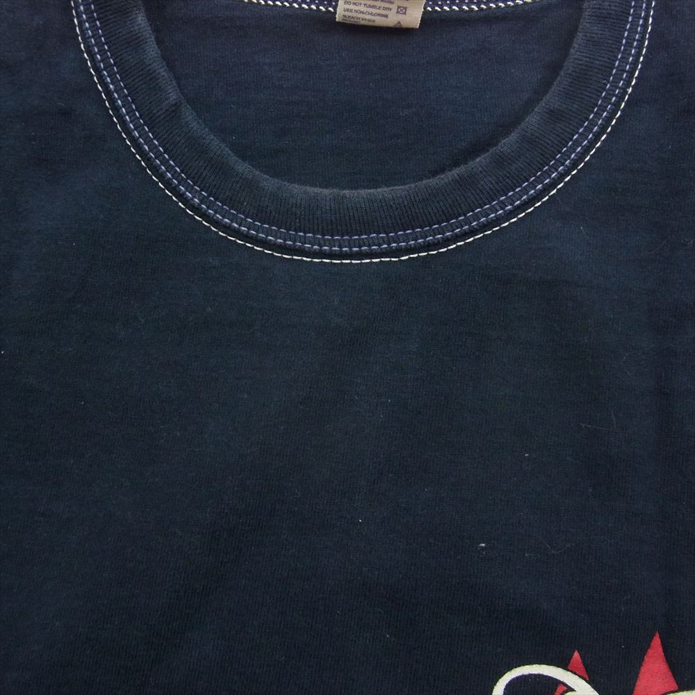 R.J.B アールジェイビー プリント Tシャツ 黒系 ネイビー系 40【中古】