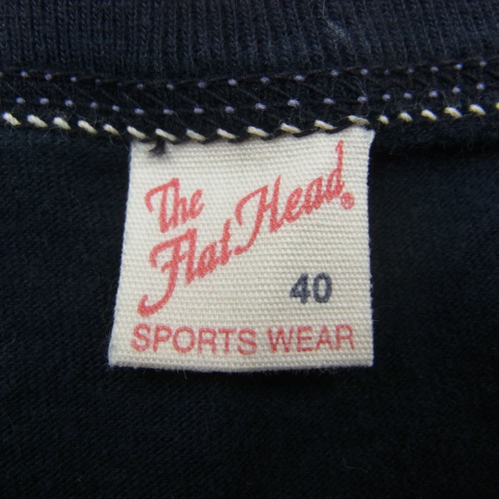 R.J.B アールジェイビー プリント Tシャツ 黒系 ネイビー系 40【中古】