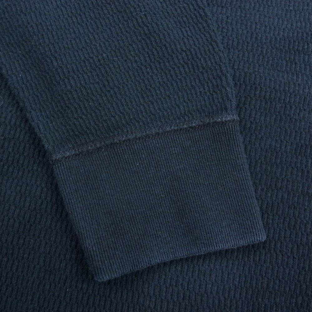 THE FLAT HEAD ザフラットヘッド モックネック サーマル 長袖 カットソー ネイビー系 XL【中古】