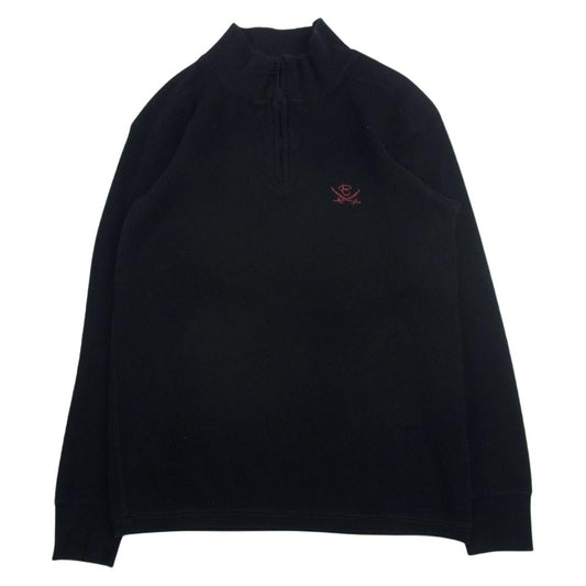 R.J.B アールジェイビー ハーフジップ サーマル カットソー ブラック系 40【中古】