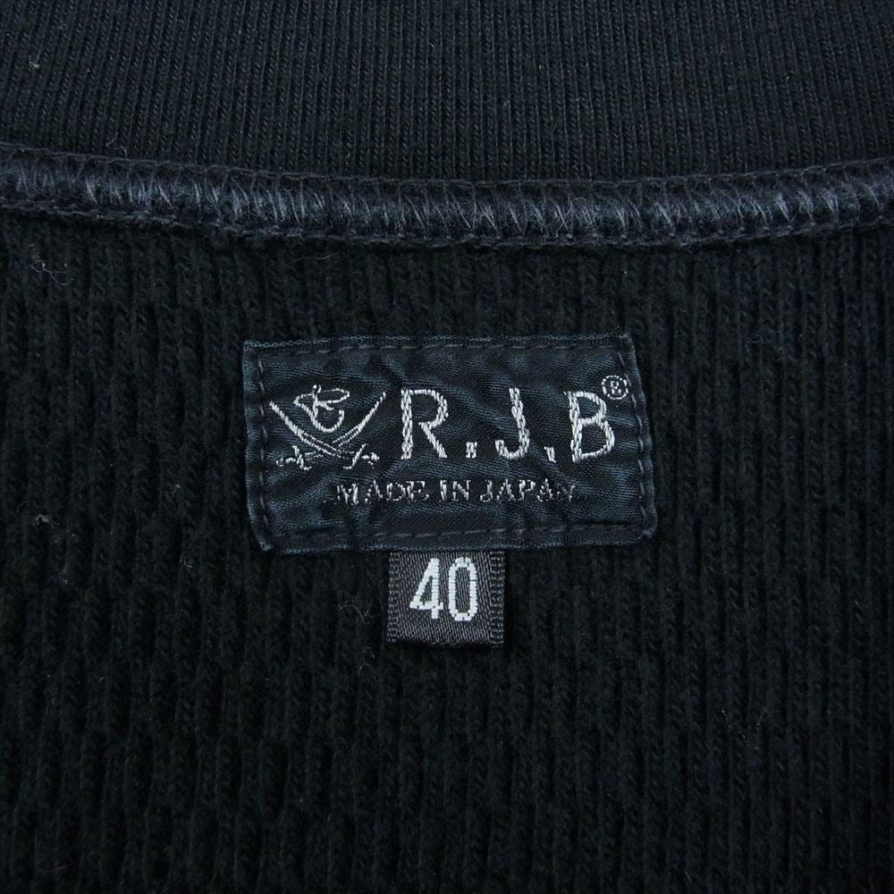 R.J.B アールジェイビー ハーフジップ サーマル カットソー ブラック系 40【中古】