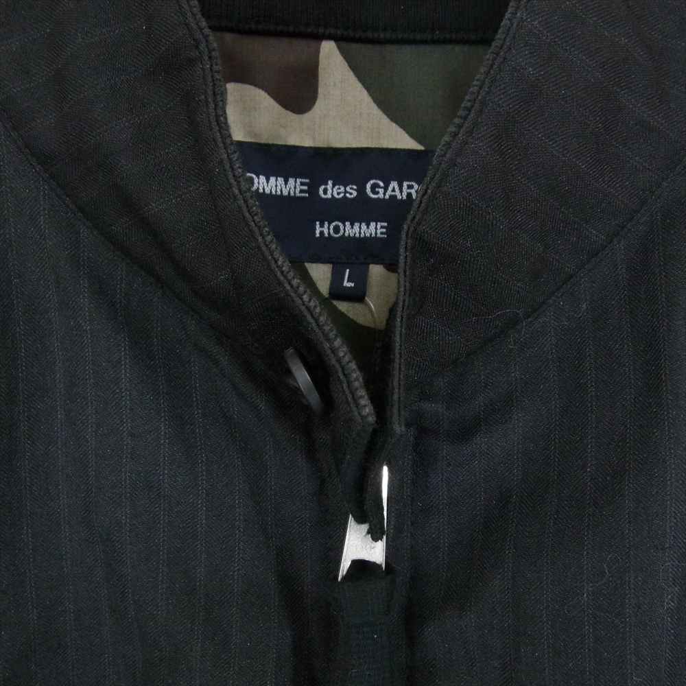 COMME des GARCONS HOMME コムデギャルソンオム 23SS HK-J006 E/R HERRINGBONE STRIPE エステルラミー ヘリンボーン ストライプ ジャケット ブラック系 L【中古】