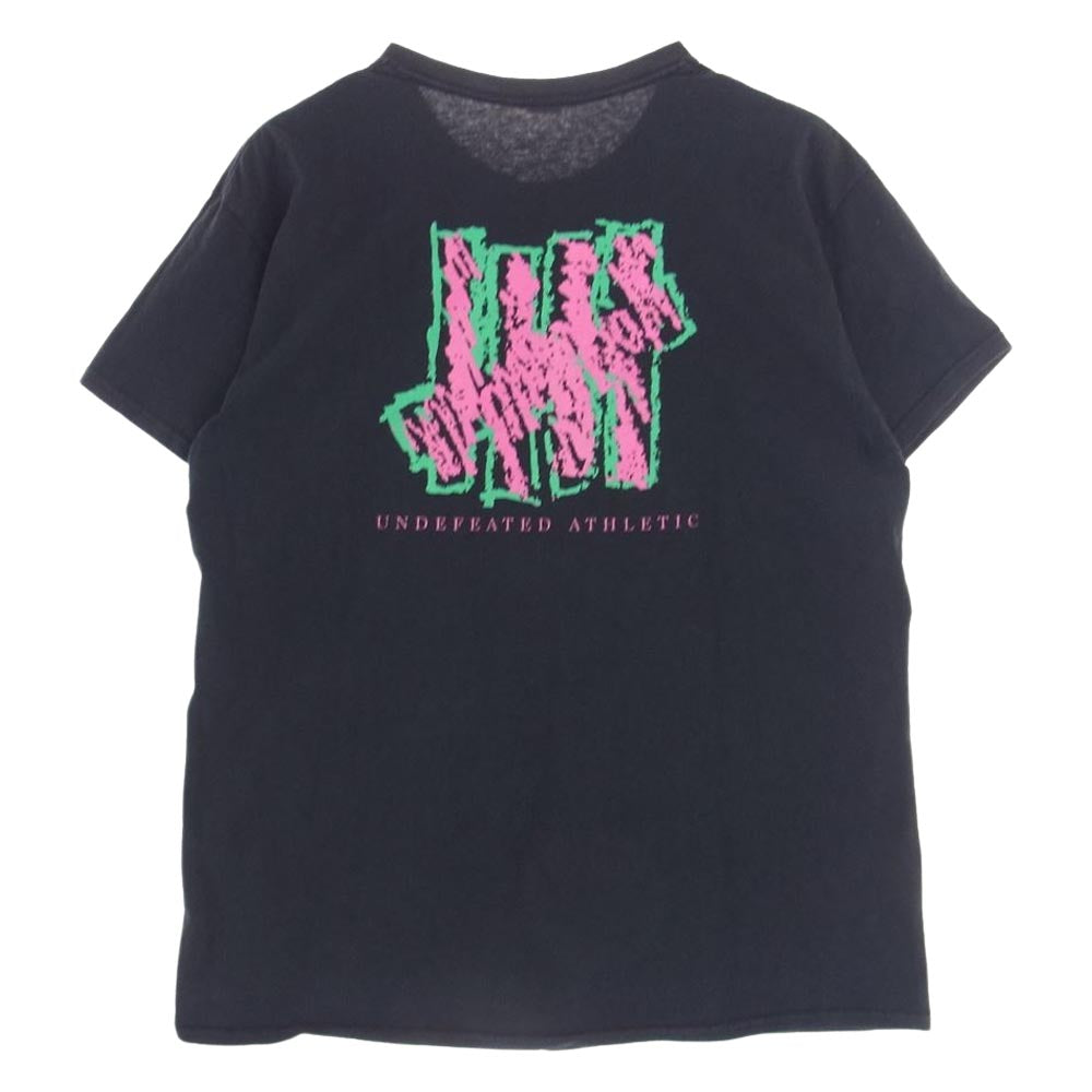 UNDEFEATED アンディフィーテッド 185078001007 SCRIBBLE S/S TEE ロゴプリント クルーネック 半袖 Tシャツ ブラック系 L【中古】