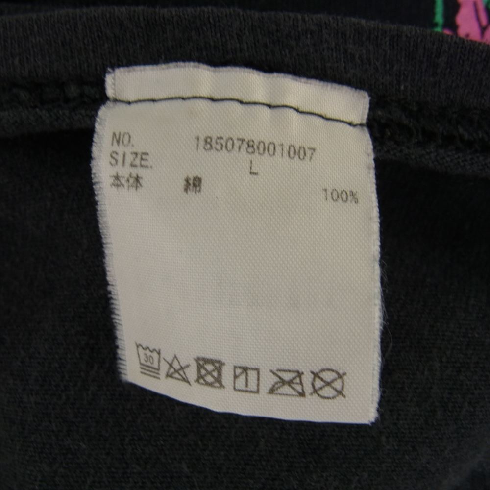 UNDEFEATED アンディフィーテッド 185078001007 SCRIBBLE S/S TEE ロゴプリント クルーネック 半袖 Tシャツ ブラック系 L【中古】