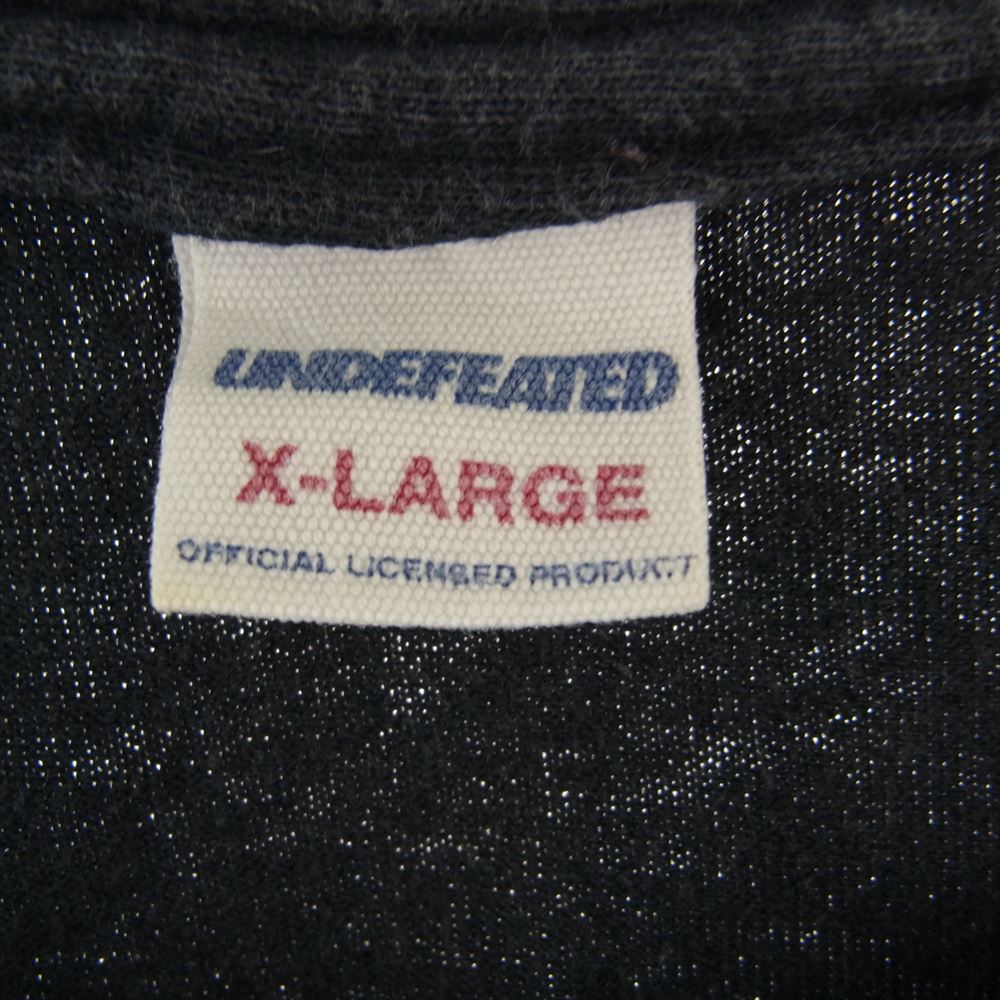 UNDEFEATED アンディフィーテッド 185078001095 TRUNK DOGS S/S TEE トランク ドッグ ロゴプリント クルーネック 半袖 Tシャツ ブラック系 XL【中古】