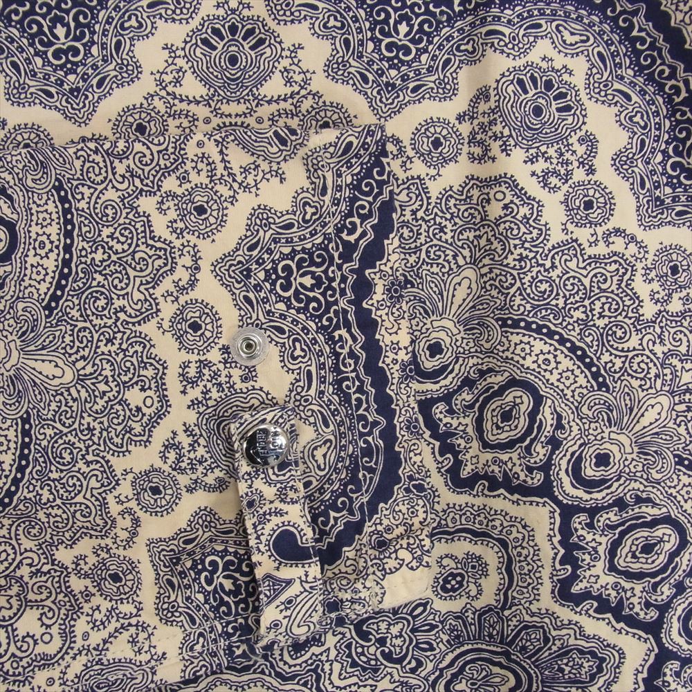 TENDERLOIN テンダーロイン 16SS T-PAISLEY HOODED NAVY ペイズリー フーデッド パーカー ネイビー系 S【美品】【中古】
