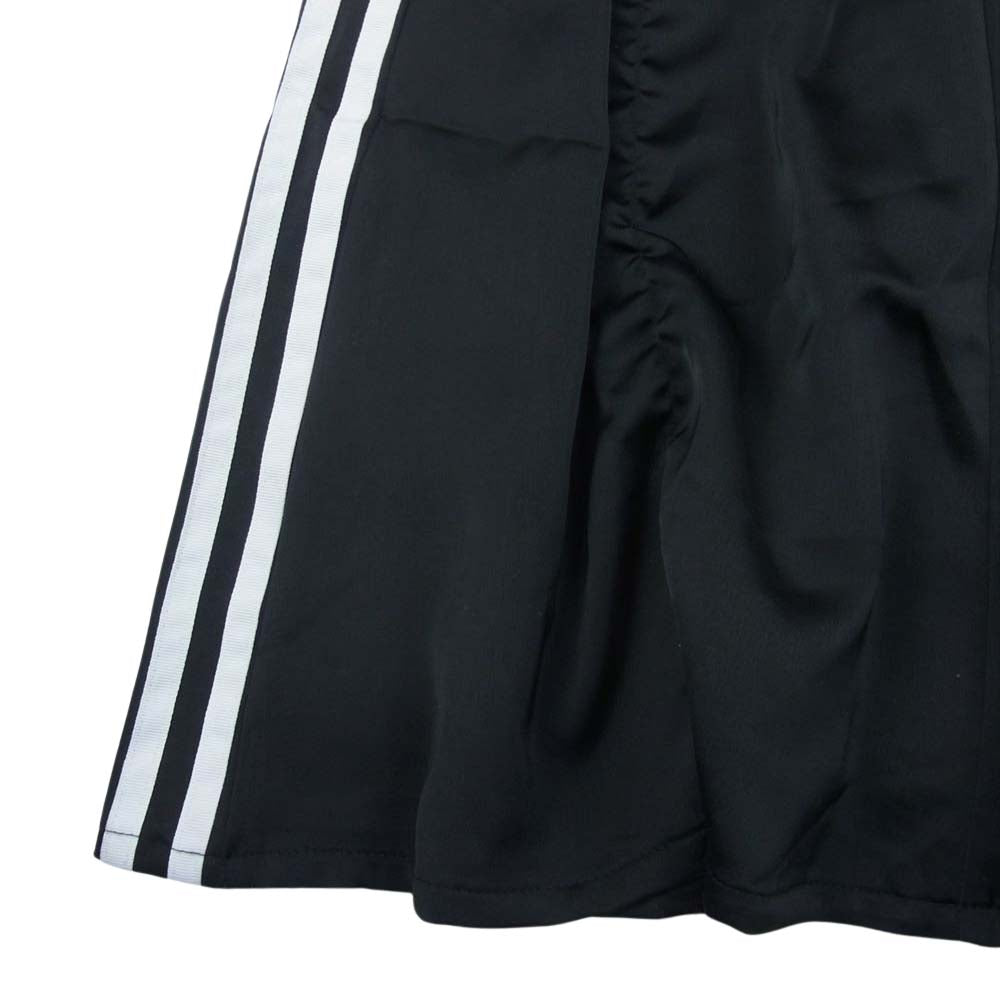 adidas アディダス FL0039 LONG SATIN SKIRT 3ストライプ サイドライン ロング サテン スカート ブラック系【中古】