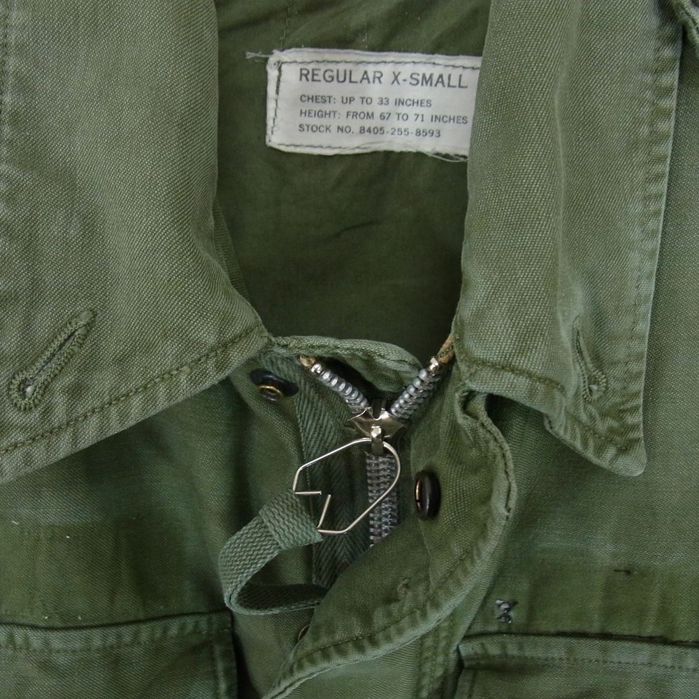 米軍 MIL-C-1148B ヴィンテージ 1958年コントラクト M-1951 フィールド ミリタリー ジャケット カーキ系 XS【中古】