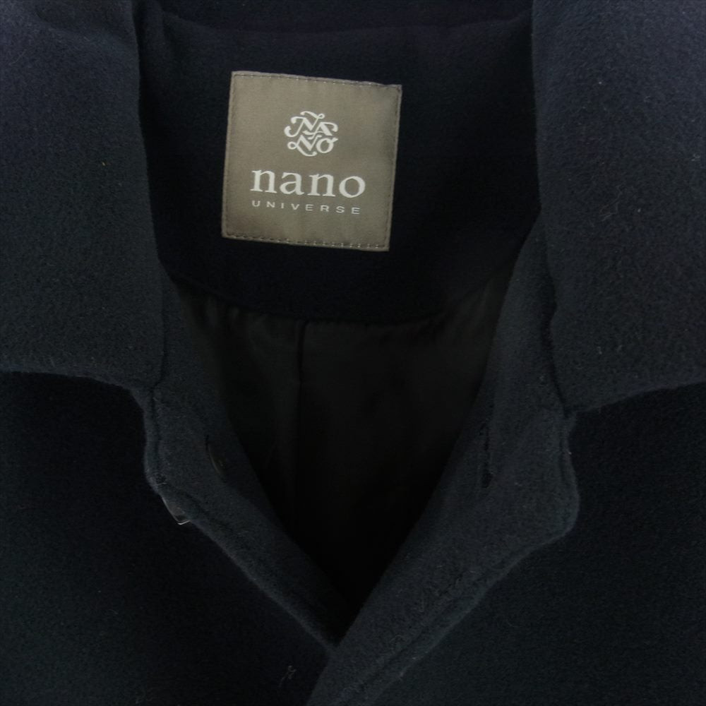 nano universe ナノユニバース 668-0111001 テック メルトン ステンカラーコート ネイビー系 M【中古】
