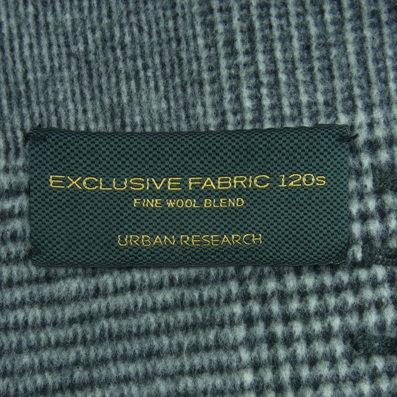 URBAN RESEARCH アーバンリサーチ UR87-17B003 120s FINE WOOL BLEND グレンチェック シャギー ウール ブレンド チェスター コート グレー系 S【中古】