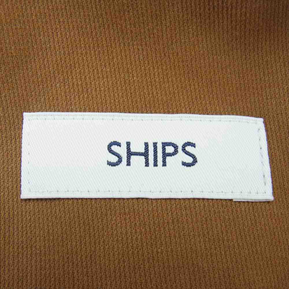 SHIPS シップス ピケ織り 2B テーラード ジャケット イージーパンツ セットアップ ブラウン系 S【中古】