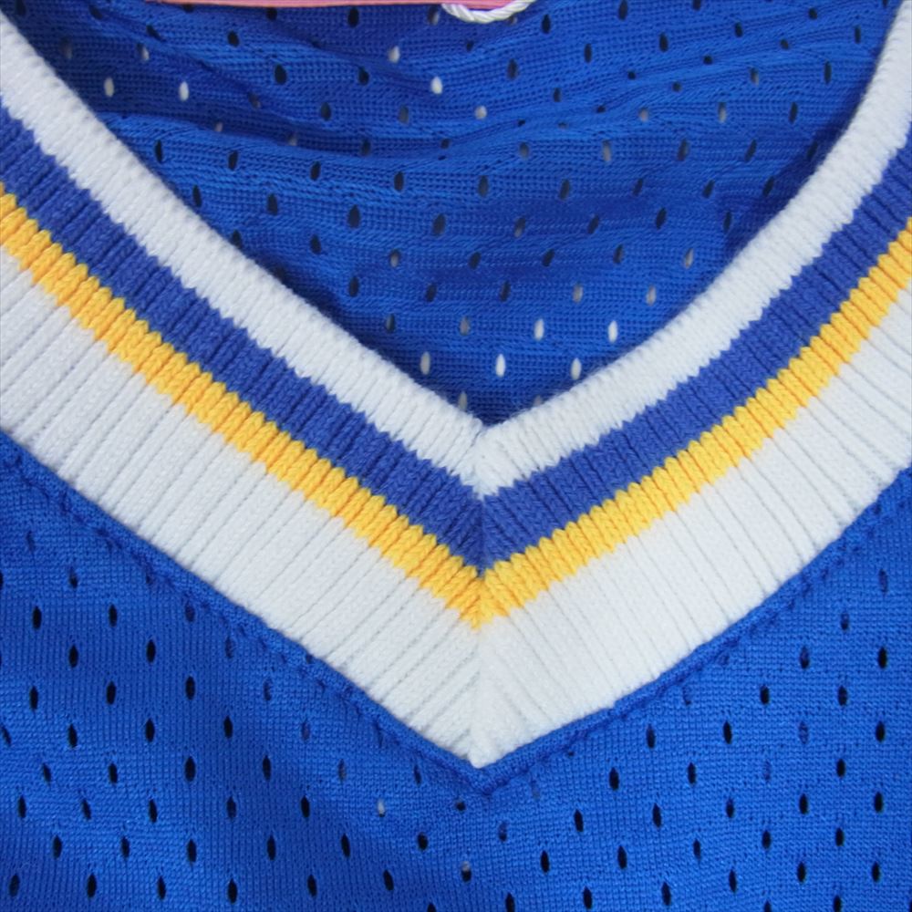 ブラック アイ パッチ BEPW-LT03 COLLEGE LOGO HOCKEY JERSEY カレッジ ロゴ ダブルフェイスメッシュ シャツ ブルー系 S【新古品】【未使用】【中古】