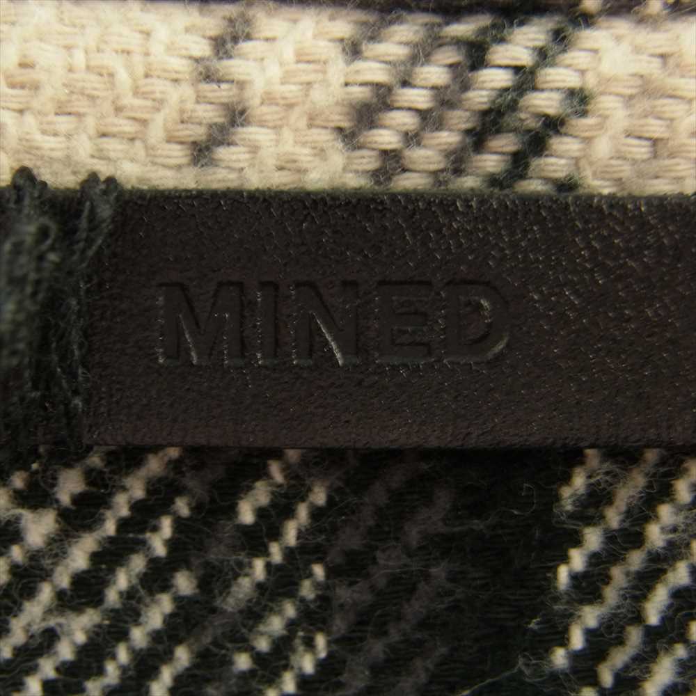 MINEDENIM マインデニム  21AW 2109-5005-97-012 ウォッシュ加工 ヘビーフランネル チェック デニム 切替 ビッグ シャツ ブラック系 ホワイト系 ３【極上美品】【中古】