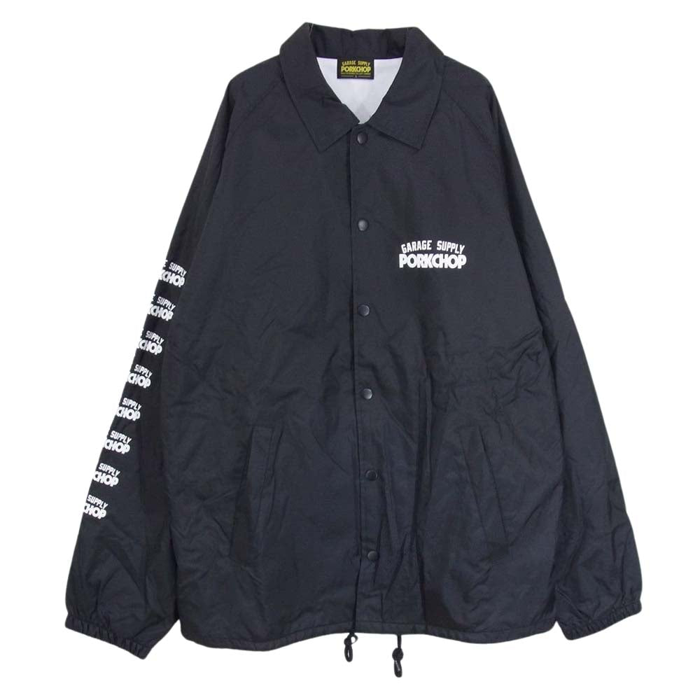 ポークチョップ ナイロン コーチ ジャケット ブラック系 L【中古】