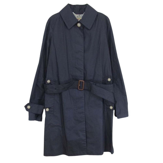 トラディショナル ウェザーウェア 091HF-7701 HOLM ベルテッド スプリング トレンチコート ネイビー系 34【中古】