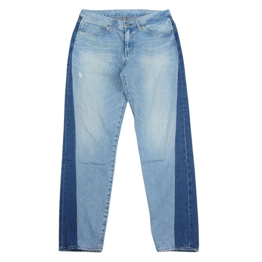 HYSTERIC GLAMOUR ヒステリックグラマー 02172AP08 FBE加工 スタッズ ツートン デニム パンツ インディゴブルー系 30【中古】