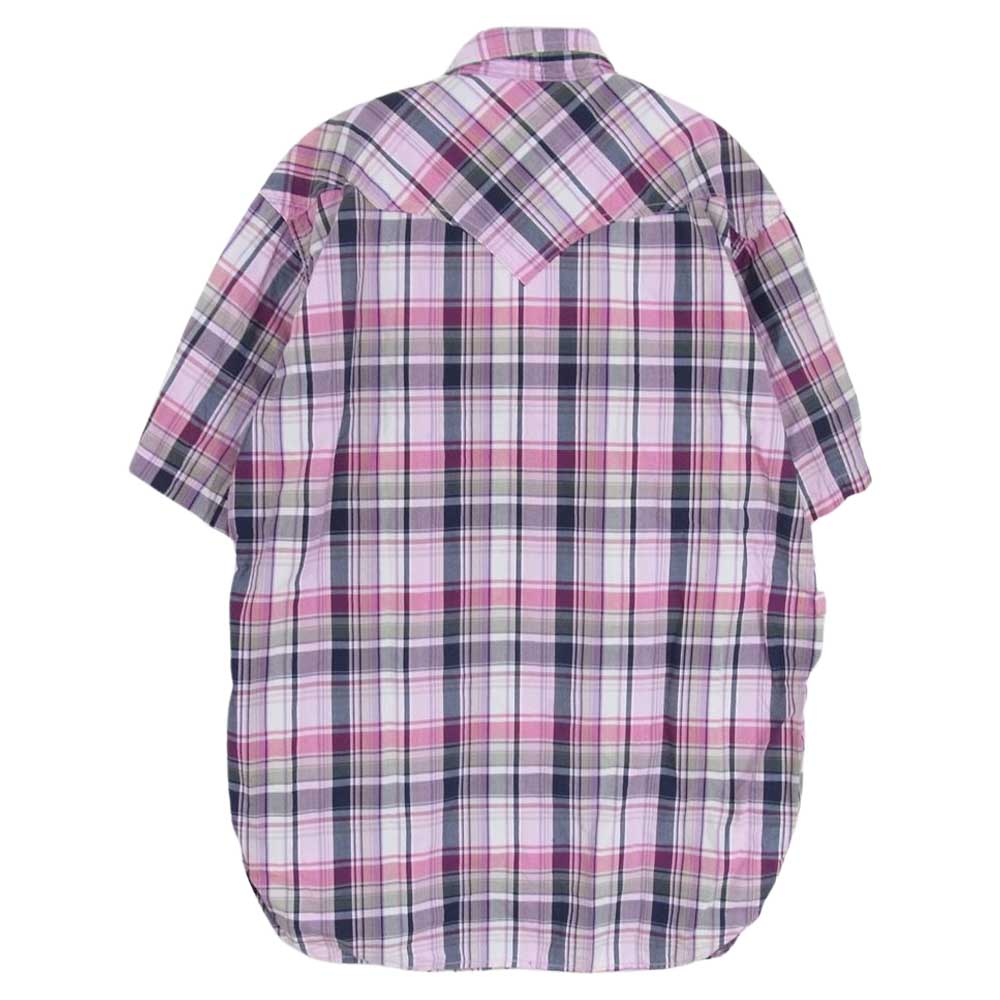 The REAL McCOY'S ザリアルマッコイズ 半袖 チェック ウエスタン シャツ ピンク系 16【中古】