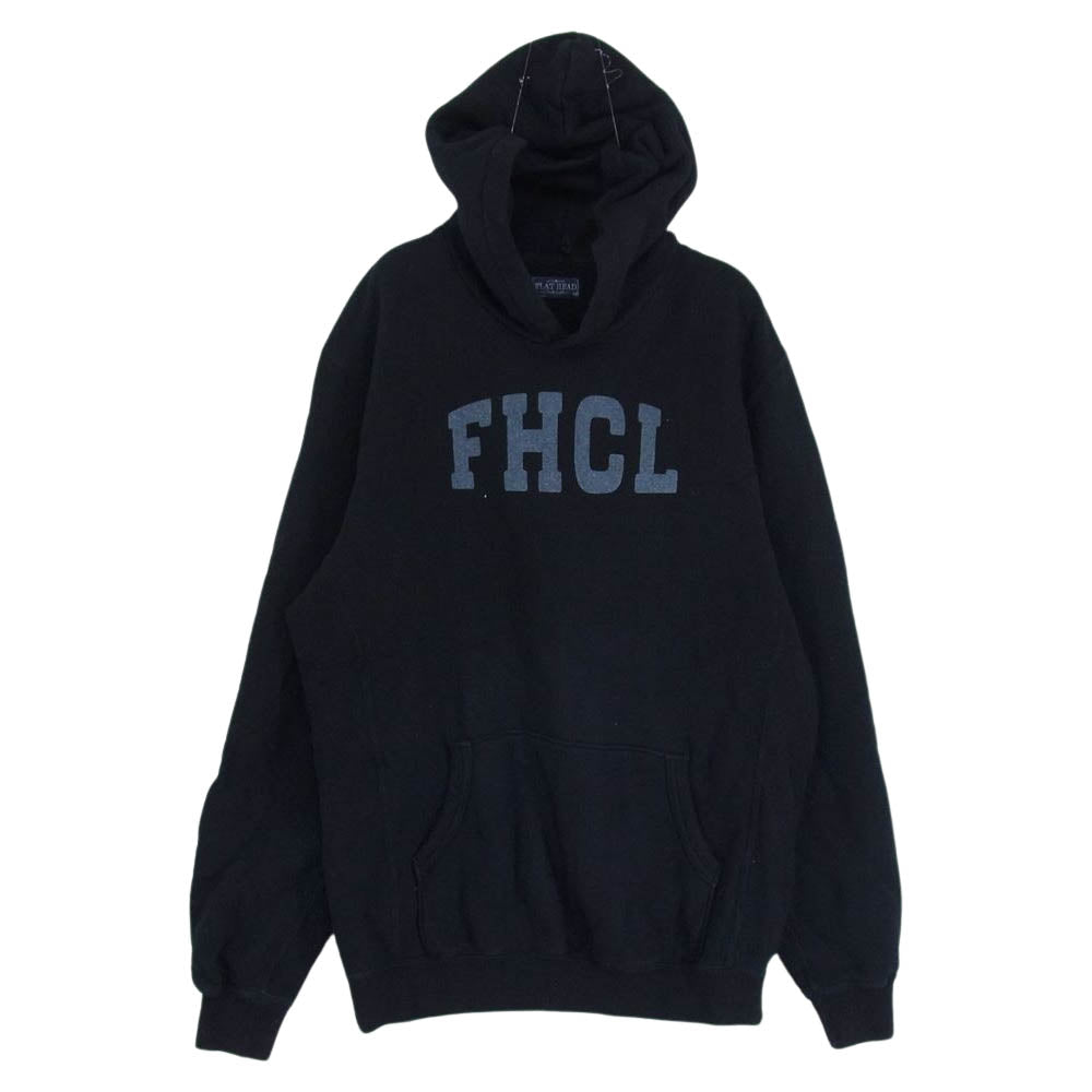 THE FLAT HEAD ザフラットヘッド プリント スウェット プルオーバー パーカー ブラック系 M【中古】