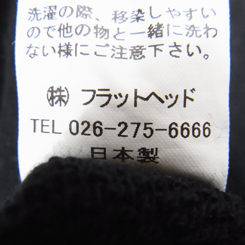 THE FLAT HEAD ザフラットヘッド プリント スウェット プルオーバー パーカー ブラック系 M【中古】