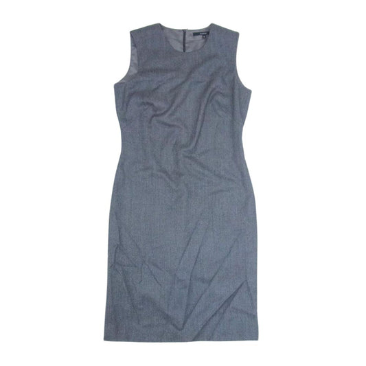 GUCCI グッチ 270668 ZK806 ノースリーブ ウール ワンピース ドレス グレー系 42【中古】