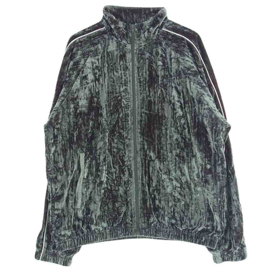 Supreme シュプリーム 23AW Crushed Velvet Track Jacket クラッシュベルベット トラック ジャケット グリーン系 M【極上美品】【中古】