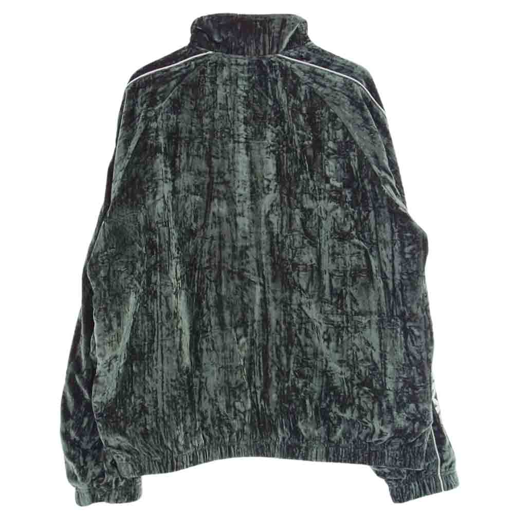 Supreme シュプリーム 23AW Crushed Velvet Track Jacket クラッシュベルベット トラック ジャケット グリーン系 M【極上美品】【中古】