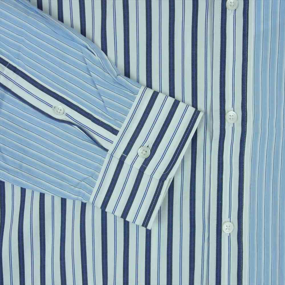 ベドウィンアンドザハートブレイカーズ 23SS 23SB1697 L/S STRIPE BIG SHIRT EWAN 長袖 ストライプ シャツ ライトブルー系 3【極上美品】【中古】