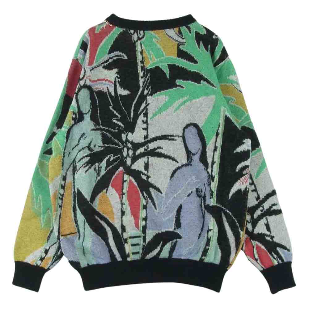 WACKO MARIA ワコマリア 22FW-WMK-KN18 COTTON MOHAIR CREW NECK SWEATER コットン モヘア クルーネック セーター ブラック系 マルチカラー系 M【極上美品】【中古】