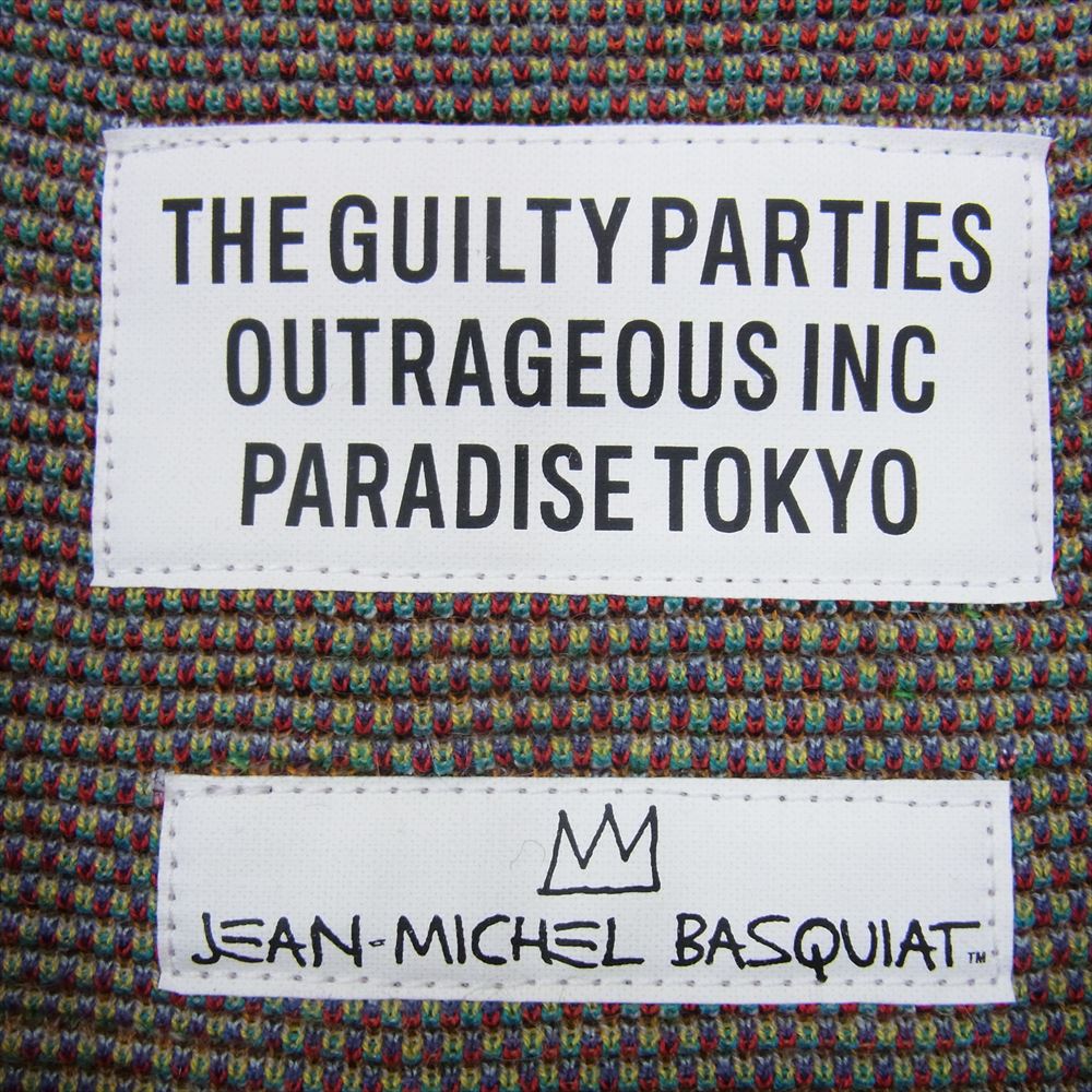 WACKO MARIA ワコマリア BASQUIAT-WM-KN03 JEAN-MICHEL BASQUIAT CREW NECK SWEATER TYPE-3 バスキア クルーネック セーター マルチカラー系 M【極上美品】【中古】