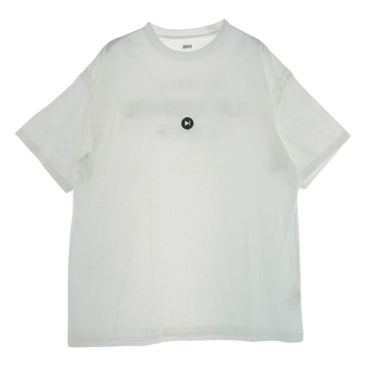 シークエル コットン プリント Tシャツ 半袖  ホワイト系 XL【中古】