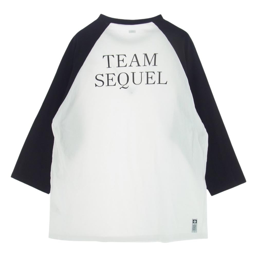 シークエル SQ-23SS-RT-01 RAGLAN WHITE ラグラン Tシャツ 七分袖 ホワイト系 L【中古】