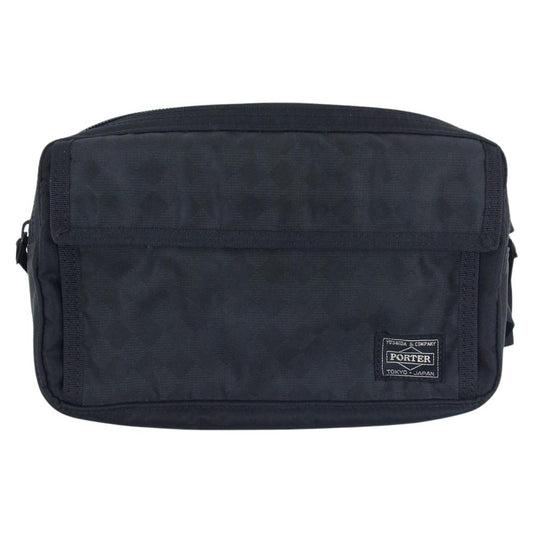 PORTER ポーター BLACK PATTERN WAISTBAG ブラックパターン ウェスト バッグ ブラック系【中古】
