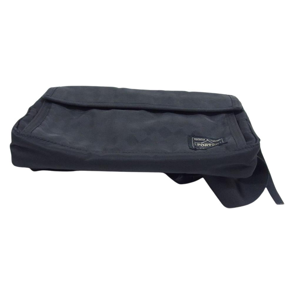 PORTER ポーター BLACK PATTERN WAISTBAG ブラックパターン ウェスト バッグ ブラック系【中古】
