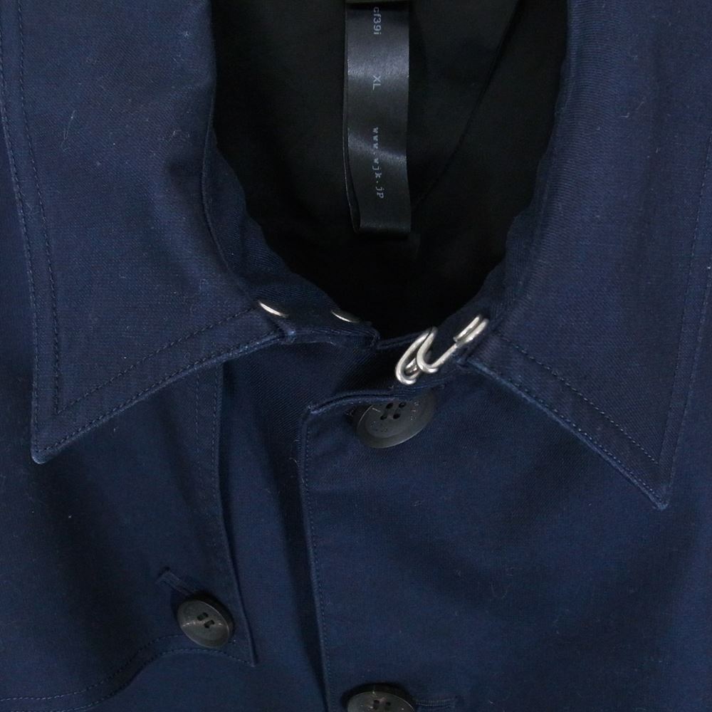 wjk ダブルジェイケイ 1824 cf39i single trench トレンチ コート ネイビー系 XL【中古】